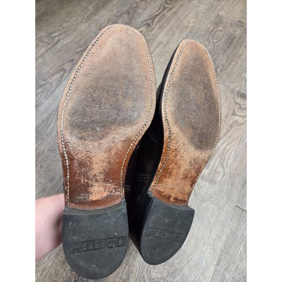 Florsheim Wingtips Shoes 9.5B Dark Cherry Brown Leather Dress - Picture 8 of 9